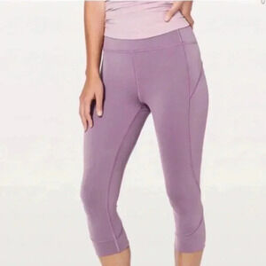 Lululemon - In Movement Crop*Everlux 19” (Smoked Mulberry) Size 6
